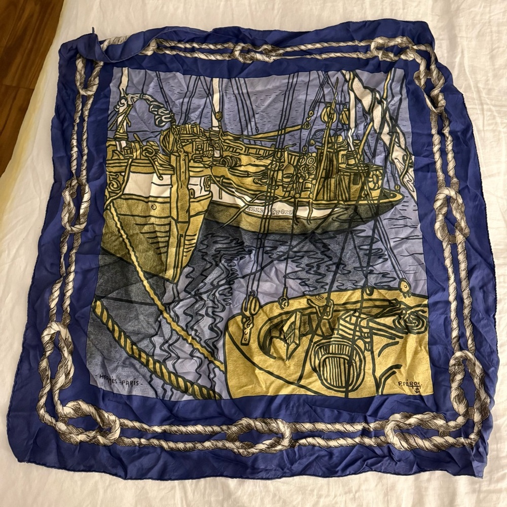 Nautical Rope Print Wall Décor - Blue and Gold